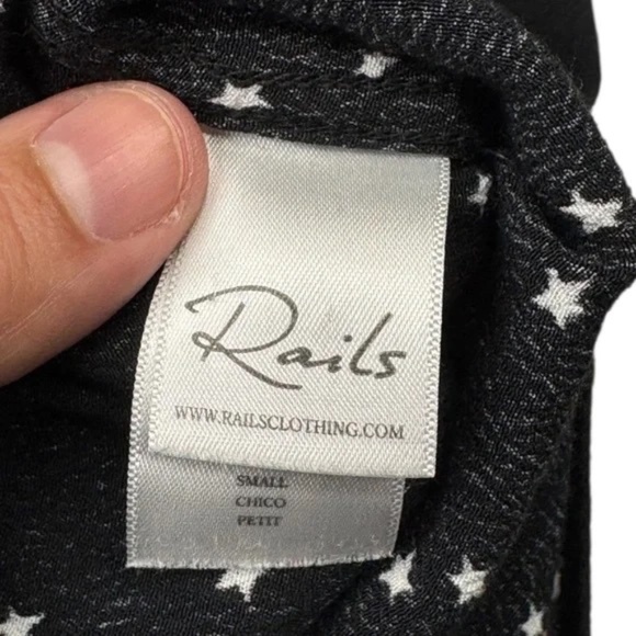 Rails Val Galaxy Tie Front Celestial Shirt Black - Picture 9 of 15